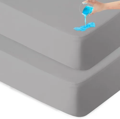 Miniatura 12 de Protector de colchón King impermeable, silencioso y de cobertura suave, funda de colchón tamaño King con sábanas ajustadas de bolsillo profundo