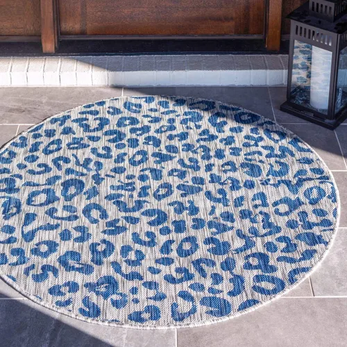 Miniatura 28 de Unique Loom Outdoor Safari Collection Alfombra de área - Leopardo (4 pies 1 pulgada x 6 pies 1 pulgada rectangular, gris claro/gris)