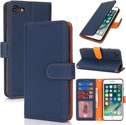 Miniatura 145 de Zouzt Funda para iPhone 11 de 6.1 pulgadas de piel auténtica con 4 ranuras para tarjetas, tarjetero con bloqueo RFID, tapa magnética, función atril