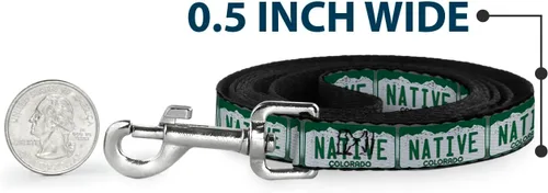 Miniatura 4 de Buckle-Down Correa para mascotas, placa de matrícula de Colorado Native, 4 pies de largo, 1 pulgada de ancho