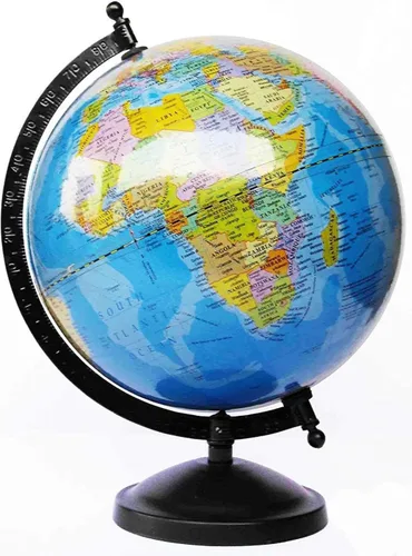 Miniatura 5 de GeoKraft Globo giratorio decorativo de alta calidad con arco y base de metal, globo del mundo, decoración del hogar, oficina