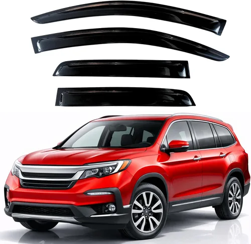 Miniatura 14 de KPY Moldura deflectora de viento para ventana con protección para lluvia, Chevy Tahoe/GMC Yukon 1995-2000, Suburban C/K1500/2500/3500 1992-2000