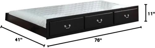 Miniatura 2 de Acme Bailee - Nido de madera doble con cajones falsos en color negro