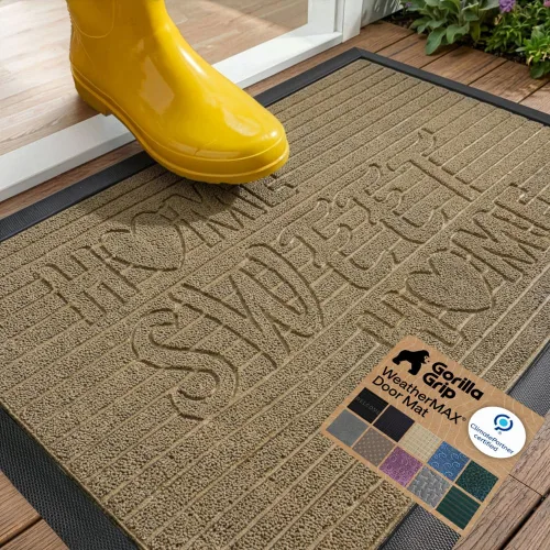 Miniatura 19 de Gorilla Grip - Tapete WeatherMax todoterreno 100% impermeable, caucho natural, resistente a manchas y decoloración, perfil bajo, interior y Grafito