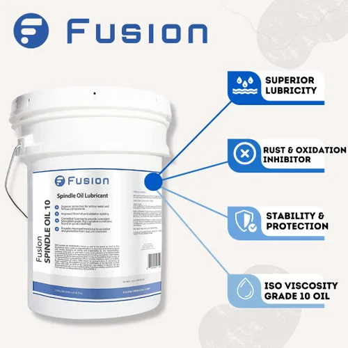 Miniatura 2 de Fusion Chemical - Aceite de husillo de fusión 10 para aplicación de grado 10 de viscosidad ISO de Fusion Chemical Lubricante de grado premium