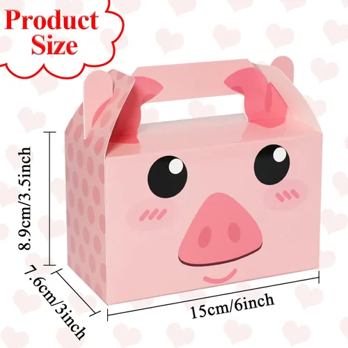 Miniatura 2 de 24 paquetes de cajas de regalo para fiesta de animales de granja, temática de granja, cajas de dulces para cumpleaños, bolsas de regalo de Navidad