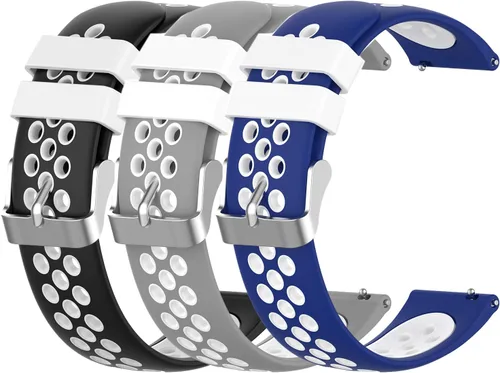 Miniatura 12 de FitTurn Bandas de liberación rápida con agujero transpirable de 0.787 in compatibles con Garmin Approach S40/Forerunner 245 645 165