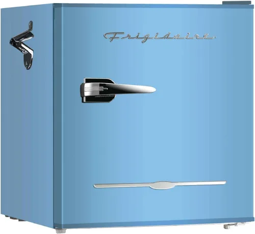 Miniatura 12 de FRIGIDAIRE Mini refrigerador retro negro de 1.6 pies cúbicos con control de termostato ajustable de ahorro de energía, abrebotellas de montaje