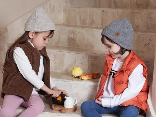 Miniatura 6 de LMLALML Gorro de invierno para niños pequeños, elegante gorro de invierno de punto para niños