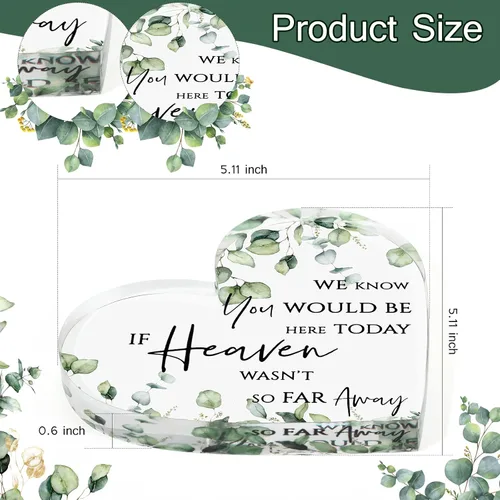 Miniatura 2 de Letrero de mesa conmemorativo para boda, con texto en inglés «We Know You Would Be Here Today If Heaven Wasn't So Far Away in Loving Memori», regalo