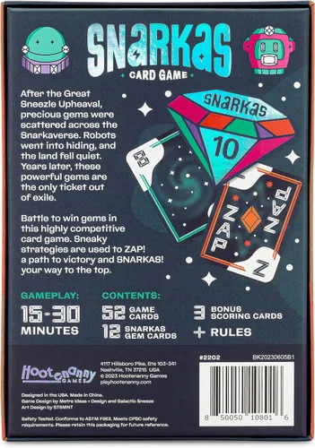 Miniatura 8 de Hootenanny Games Snarkas - Juego de cartas para coleccionar gemas para añadir y combinar Perfecto para juegos familiares 2-4 jugadores, a partir