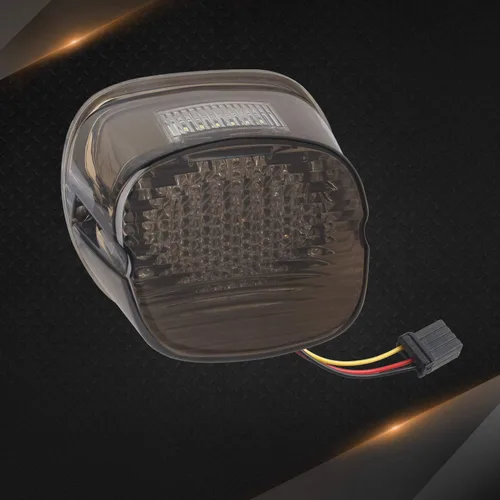Miniatura 6 de NTHREEAUTO Luz trasera LED ahumada para motocicleta, luces traseras con luces de matrícula de freno compatibles con modelos Harley Dyna, FLST