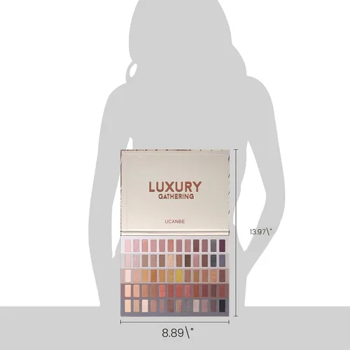 Miniatura 6 de UCANBE Paleta de sombra de ojos desnudos de 60 colores, paleta de maquillaje de desnudos neutros cálidos, brillo mate natural, sombras de ojos
