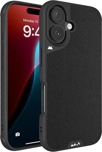 Miniatura 32 de Mous - Funda para iPhone 15 compatible con MagSafe Limitless 5.0, cuero negro, funda protectora para iPhone 15, funda para teléfono a prueba