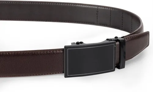 Miniatura 3 de Cinturones de trinquete para hombre, paquete de 2 unidades, cinturones deslizantes ajustables, cinturones sin agujeros para regalos, vestido casual