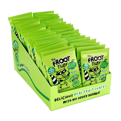 Miniatura 18 de THE FROOT Thief Golosinas de fruta real, sin frutos secos, perfectas para almuerzos escolares, bolsas individuales para niños, manzana, paquete de 5