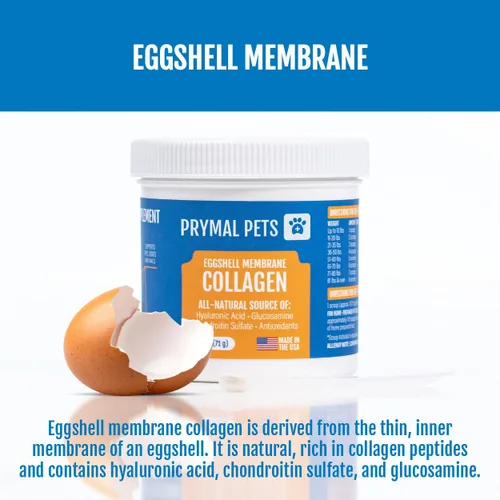 Miniatura 3 de Colágeno de membrana de cáscara de huevo para perros, no gelatina y sin médula ósea, polvo de colágeno para perros de alta calidad natural