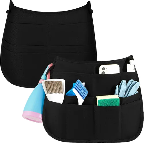 Miniatura 8 de Panitay 9 Pocket Professional Cleaning Apron for Housekeeping with Adjustable Belt Waitress Server Apron for Adults