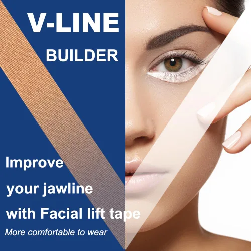 Miniatura 7 de Akissos Cinta de elevación miofascial facial Cinta de elevación facial Cintas tonificantes faciales Parches antiarrugas Adhesivos anticongelación