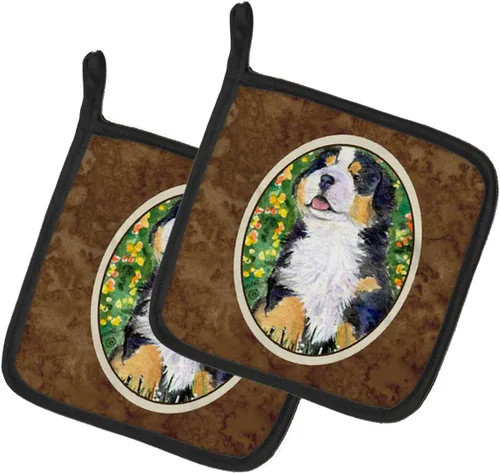 Miniatura 177 de Caroline's Treasures SS8617PTHD - Juego de soportes para ollas de cocina resistentes al calor, almohadillas calientes para horno para cocinar, Husky