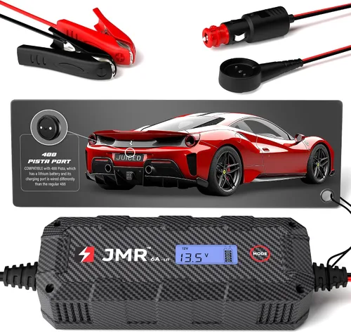 Miniatura 9 de JMR Cargador de Batería para Ferrari 458 California F12 FF 599 612 F430 Cargador de Goteo Acondicionador Mantenedor