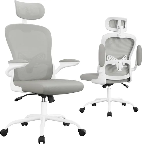 Miniatura 9 de Furmax Silla de oficina ergonómica ejecutiva con respaldo alto para computadora con reposacabezas 3D, reposabrazos de apoyo lumbar ajustables