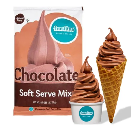 Frostline Mezcla de Helado Suave de Chocolate, Libre de Lactosa y Gluten - Solo Agregue Agua, Lácteos o Alternativa Libre de Lácteos, Use con