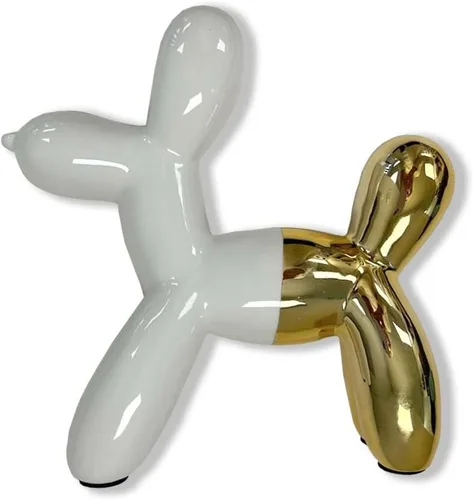 Miniatura 2 de Creative Gifts International Alcancía de animales con globo de perro negro, con acabado metálico, decoración de guardería o escritorio, ranura