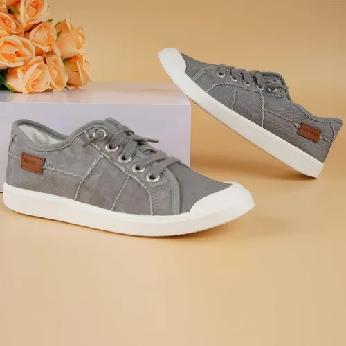 Miniatura 30 de JENN ARDOR - Tenis de lona para mujer, mocasines de meter, moda estilo casual 2022, punta redonda, suaves, cómodos, zapatos planos para caminar