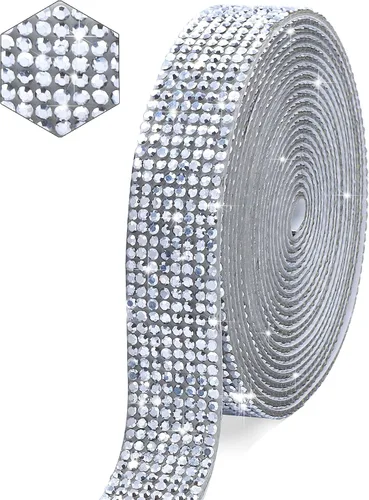 Miniatura 17 de Tiras autoadhesivas de diamantes de imitación de cristal para manualidades con diamantes de imitación de 0.079 pulgadas para manualidades, bodas