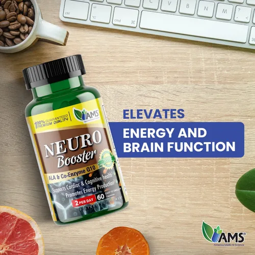 Miniatura 3 de America Medic & Science Neuro Booster (60 cápsulas) Suplemento nutricional para la salud cerebral Píldoras de vitaminas para una mejor memoria