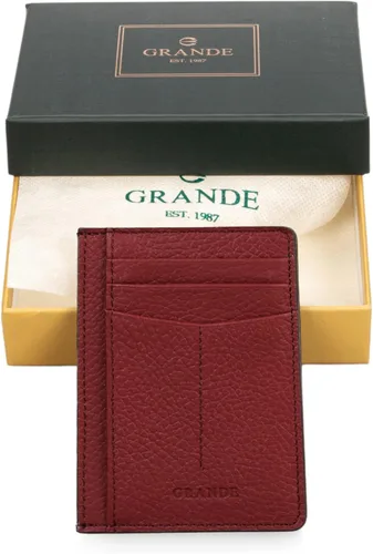 Miniatura 6 de Grande -3605 Estuches para tarjetas, Borgoña, Minimalista