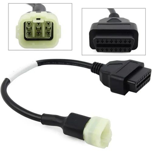 Miniatura 3 de Cable de motocicleta OBD para Kawasaki motocicleta 6pin 6 pin a 16pin OBD2 adaptador de diagnóstico CANBUS Cable apto para Kawasaki