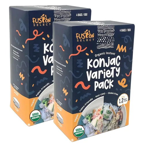 Miniatura 8 de Fusion Select Konjac Noodles Shirataki - Sustituto a base de plantas de pelo de ángel Shirataki, pasta de dieta saludable, rica en fibra, vegano