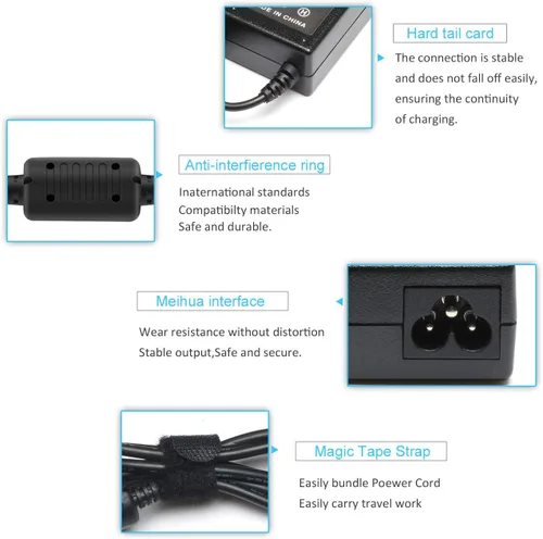 Miniatura 5 de Cargador redondo de punta azul de 65 W y 45 W, compatible con HP Chromebook Laptop 11 14 G3 G4 X360, Pavilion x360 14 15 17, Envy 13 15 X360 ProBook