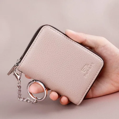Miniatura 6 de FurArt Cartera con Cremallera para Mujeres, Cartera con Bloqueo RFID para Tarjetas de Crédito, Portador de Tarjetas de Presentación, Cartera Llavero