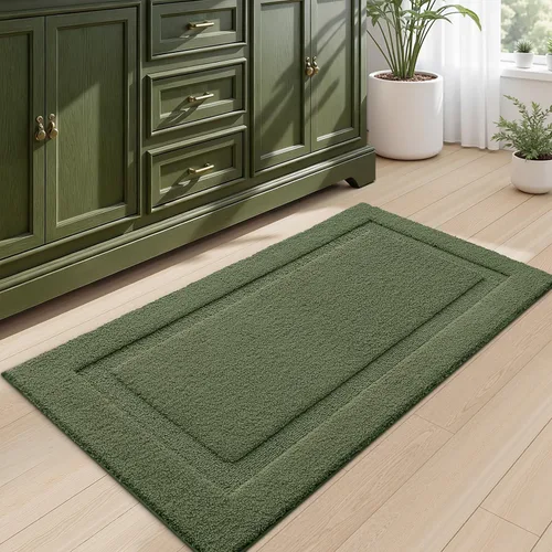 Miniatura 33 de LUMI Alfombras grandes y ultrasuaves para baño, antideslizantes con respaldo de goma, tapete de baño absorbente y lavable de secado rápido, alfombra