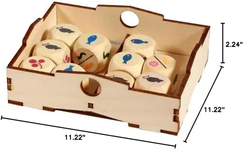 Miniatura 10 de The Broken Token Organizador de juegos compatible con Wingspan Oceania Expansion - Caja organizadora de juegos de madera con múltiples bandejas