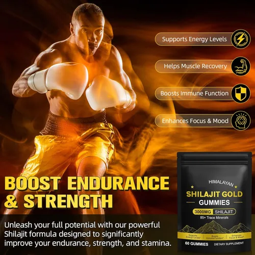 Miniatura 4 de Shilajit - Gomitas para hombres y mujeres, puras y naturales de oro del Himalaya Shilajit que aumentan la energía, apoyo inmunológico y ayuda a