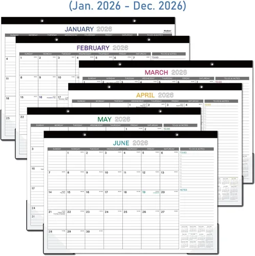 Miniatura 5 de Calendario de escritorio 2026, calendario de escritorio de 17 x 12 pulgadas, enero de 2026 a diciembre de 2026, calendario de 12 meses 2026