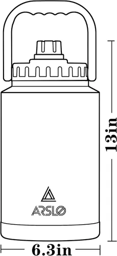 Miniatura 4 de Jarra Grande de Agua Aislada con Asa, Botella de Agua Aislada de Un Galón, Jarra de Agua de Acero Inoxidable de 1 Galón