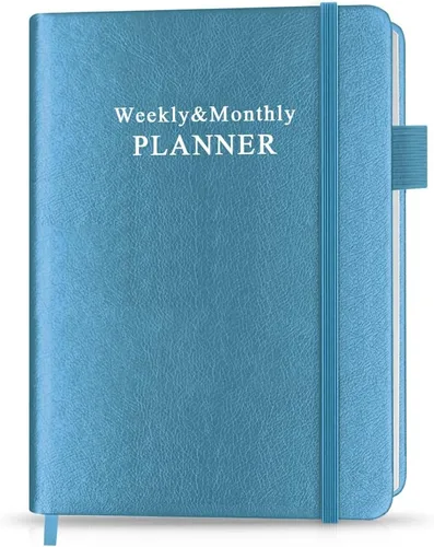 Agenda sin fecha para cualquier año, planificador semanal y mensual y diario para rastrear objetivos, perfecto para organizar tu vida diaria, 5.85 x