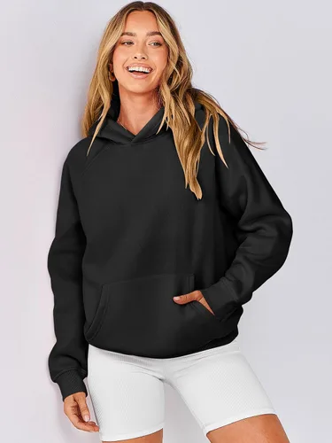Miniatura 2 de ANRABESS - Sudaderas con capucha para mujer, sobre talla, de vellón de manga larga, modelo de 2024, para otoño