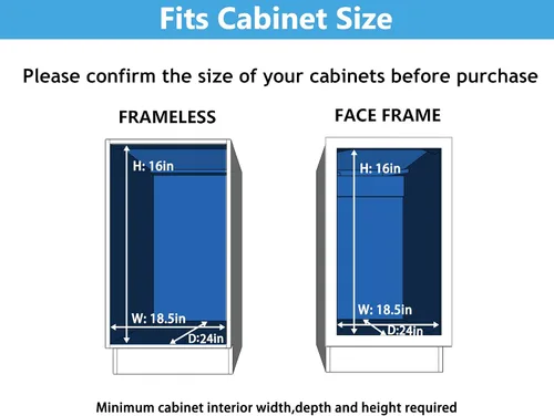 Miniatura 5 de LOVMOR Organizador individual extraíble de gabinete, cajones de gabinete de 2 niveles deslizantes, organizador de ollas y sartenes, estante