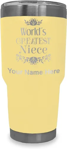 Miniatura 41 de LaserGram Vaso aislado al vacío de 20 onzas, con grabado personalizado incluido (negro)