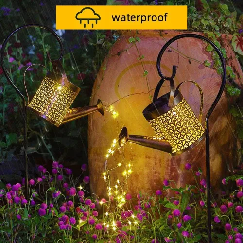 Miniatura 5 de B-Best Luces Solares para Exteriores Decoraciones de Jardín, Luz de Paisaje en Forma de Regadera Farol Colgante Grande, Decoración de Patio Exterior