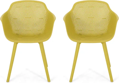 Miniatura 12 de Christopher Knight Home Davina - Silla de comedor (2 unidades), polipropileno, color negro
