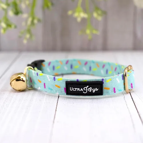 Miniatura 2 de Ultra Joys Collar de gato Breakaway – Gatito a adulto, campanas, collar de gato niño y niña, regalo de cumpleaños Solo collar de cumpleaños
