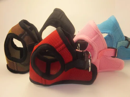 Miniatura 22 de Arnés para perros de malla suave, cómodo para razas pequeñas, cachorros, juguetes, de 2 a 16 lb, en color rosa bebé, azul, negro, rojo, camuflado