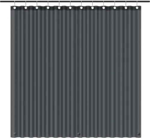 Miniatura 12 de EHZNZIE Forro de cortina de ducha de PEVA ligero, forro de ducha de 72 x 72 pulgadas, impermeable, sin olor químico con 12 ojales de metal a prueba
